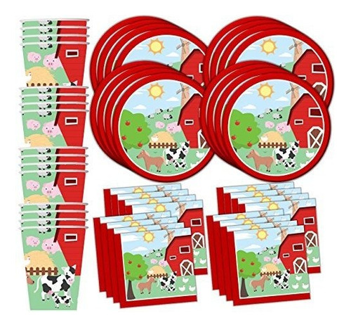 Barnyard Farm Animals Birthday Party Supplies Set Plates Nap