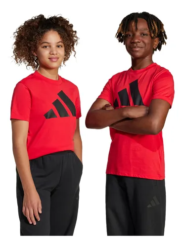 Camiseta adidas Casual Essentials Niños Rojo Jc9664