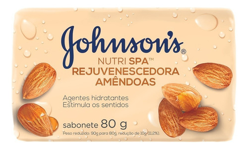 Sabonete em Barra Nutrispa Amêndoas  Johnson's 80g