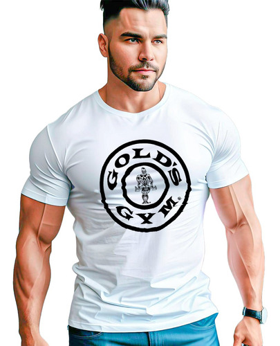 Camiseta Treino Gold's Gym Malha Academia Comfort Plus