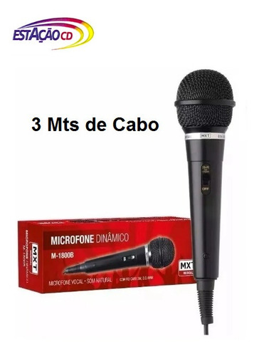 Microfone Karaoke Com Fio Mxt - Mod M1800b