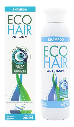 Imagen 3 de 8 de Ecohair Anticaspa Shampoo - Botella - 200 mL - Unidad - 1