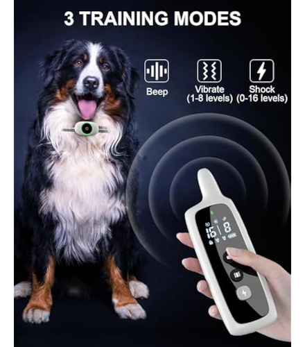 Collar Dog Shock, 3 Modos De Adiestramiento Eléctrico Para P
