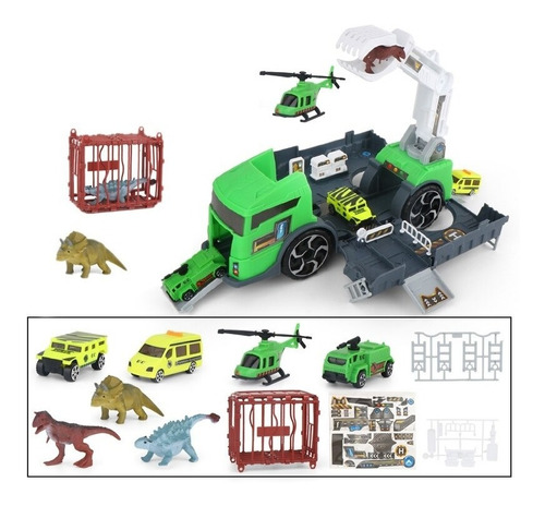Camion Transportador De Dinosaurios Con Accesorios