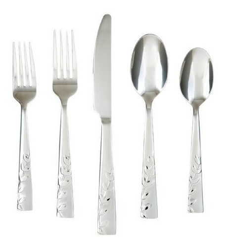 Juego De Platos Y Cubiertos Cambridge Silverworks Blossom Sa