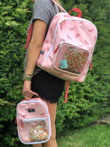 Set De Mochila Y Lunchera Oshkosh Arcoiris- Envio Gratis!