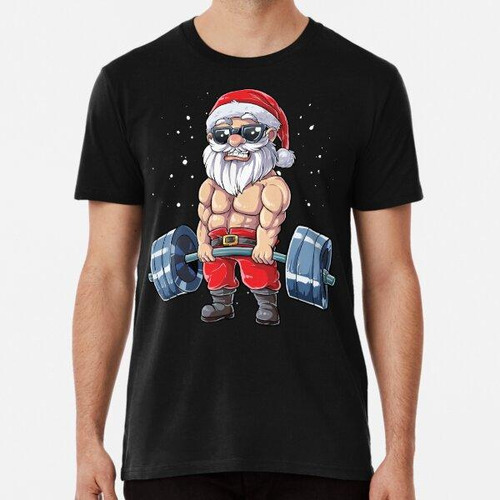 Remera Camisa De La Navidad De La Aptitud Santa Deadlift Gym