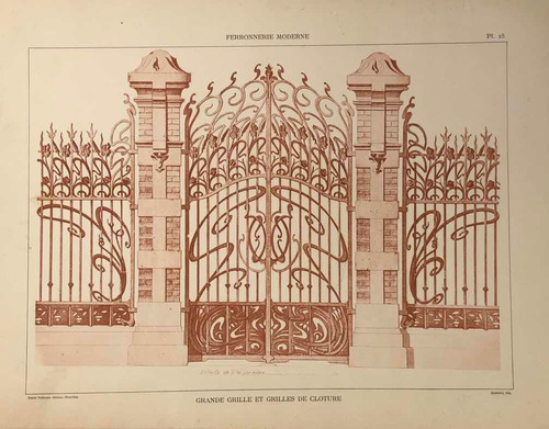 Ferronnerie Moderne B. Humbert, 50 Litografías Art Nouveau