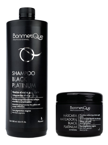 Combo Bonmetique Matizador Black Platinum Shampoo + Máscara