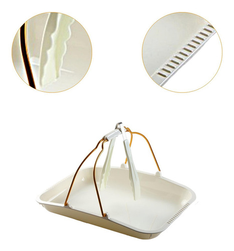 New Bandeja Cesta De Pan Rectangular Fácil Mango Y Clip.