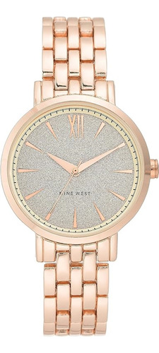 Reloj Nine West Dama Diseñador Redondo Oro Rosa Original