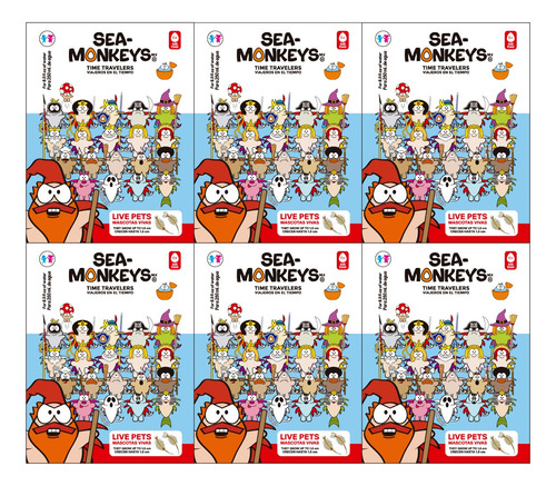 6 Kits Sea Monkeys - Aqua Dragons - Los Ovonautas - Gluupys