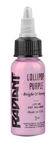 Tinta Profesional Para Tatuar Radiant Lollipop Purple 1oz