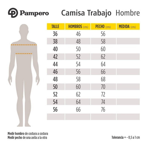 Camisa De Trabajo Uso Intensivo Pampero 100% Algodón