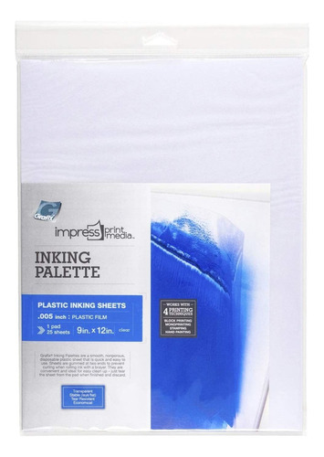 Grafix   impress Entintado Paleta Pad, 9 por 12-inch, 25-