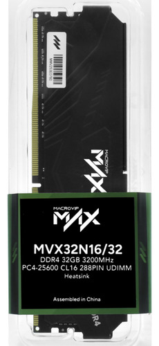 Memória Ram Macrovip Max Ddr4 32gb 3200mhz - Mvx32n16/32