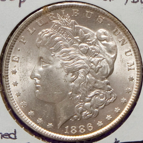 1886 P Un Dólar Morgan Ms+++ Pl Moneda Monstruo Super Escasa