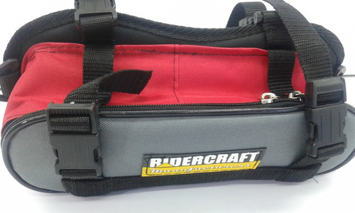 Moto Cartuchera 24x8x8 Ridercraft Cordura Rojo Combinado 