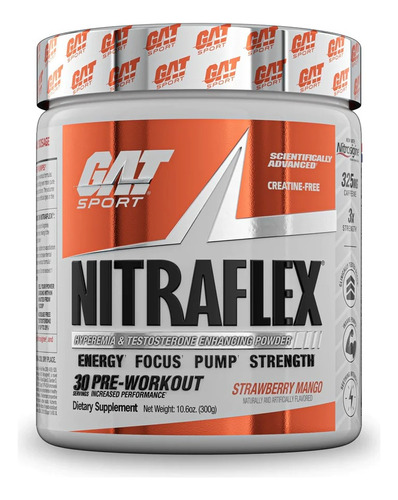 Gat Nitraflex Advanced Original Usa 30 Servicios Pre Entreno