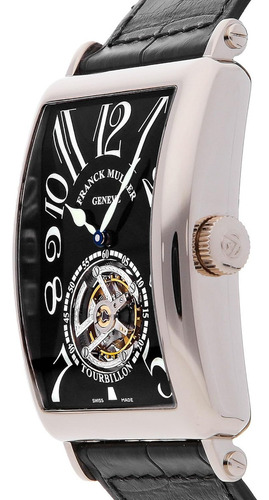 Long Island Manual Wind Black Dial Watch 1200 T (segunda Man (Reacondicionado)