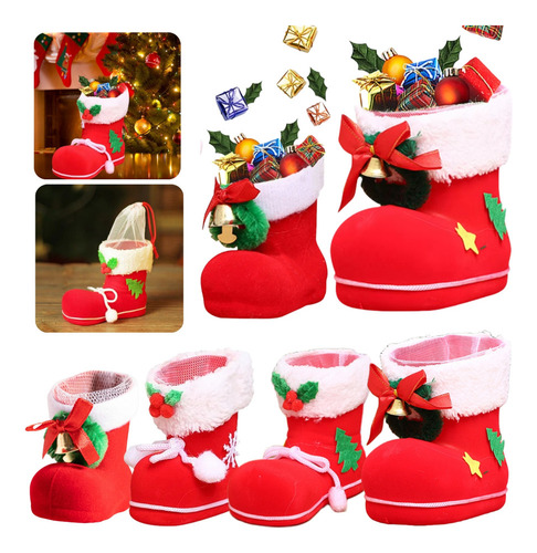 Xy 4pcs Botas Navideñas Creativas Bolsas De Regalo De Papá