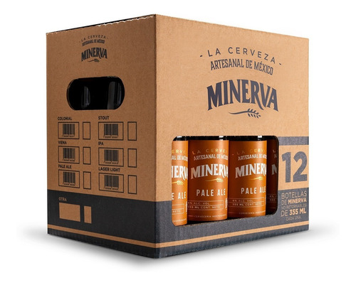 Cerveza Minerva Pale Ale pack 12 cervezas artesanales de 355ml