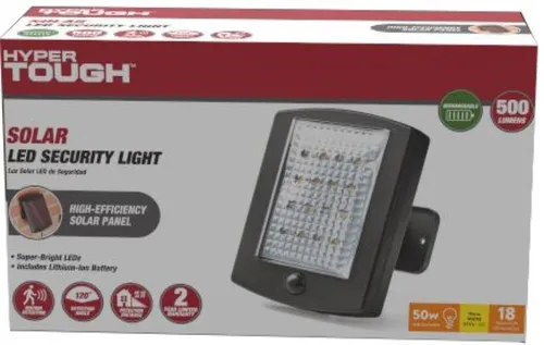 Hyper tough solar led security light 500 lumens deals