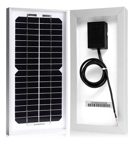 Panel Solar Mono 5w 10w 20w 30w 50wb 100wb, Marco Plateado