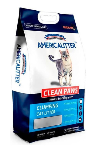 America Litter Clean Paws 15kg - Alfrost