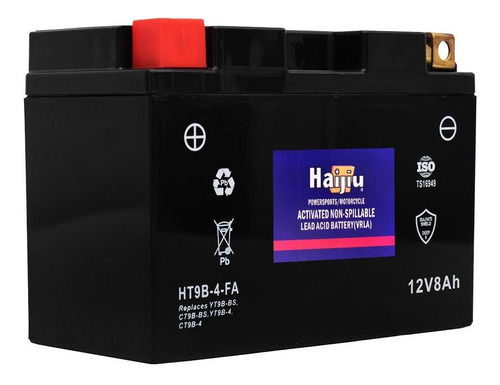 Imagen 2 de 8 de Batería Moto Haijiu Ht9b-4-fa Agm- Gel Libre Mantenimiento