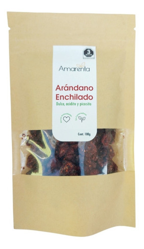 Arándano Enchilado Deshidratado 100g Calidad Premium 