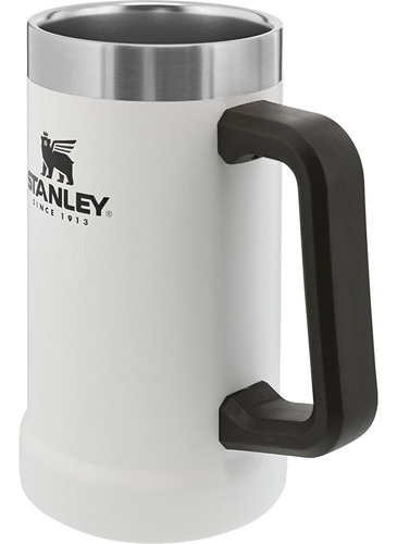 Taza térmica polar blanca Stanley, 709 ml, Big Grip, color blanco liso