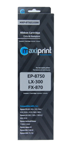 Cinta Maxiprint Epson 8750 Lx-300 Lx300 Fx-870 880 Ap300