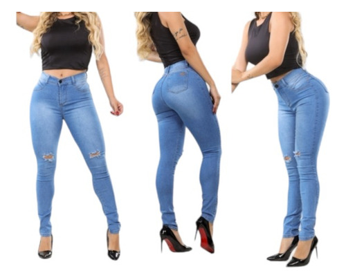 Jeans Elastizado Dama Chupin.(colores Y Modelos Variados)