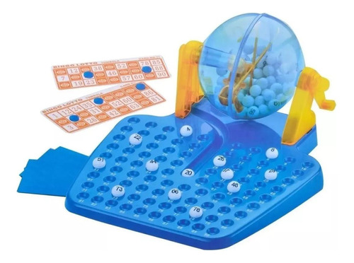 Juego De Mesa Bingo Lotto Loteria Con Bolillero 90 Numeros 48 Cartones Clasico Familiar Para Toda La Familia Larix Toys 