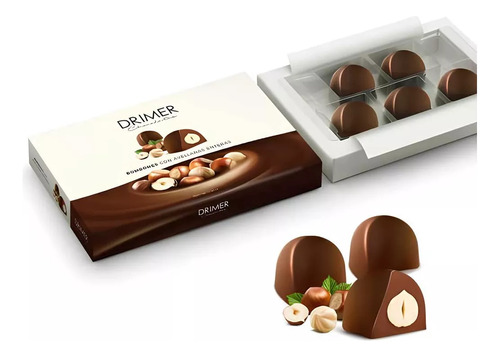 Chocolate Drimer Caja De 5 Bombones con Avellanas Enteras 50g