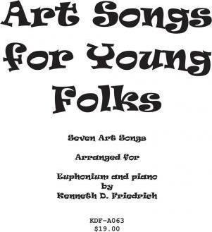 Art Songs For Young Folks - Euphonium And Piano - Kenneth...