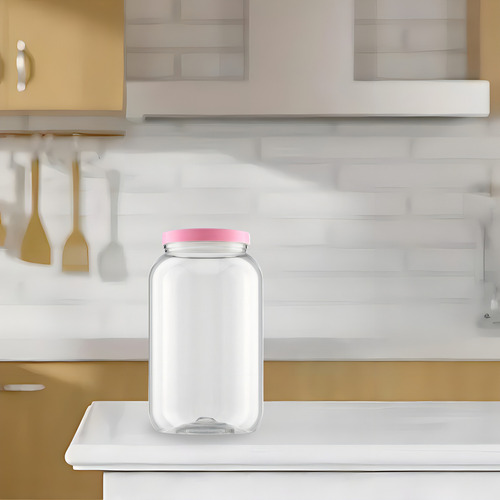 Kit 15 Pote Plástico Transparente Multiuso Tampa Rosca 3,6l Cor Branco