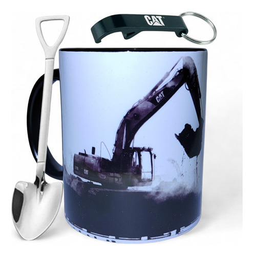 A Tazas Con Logo Cat + Obsequio