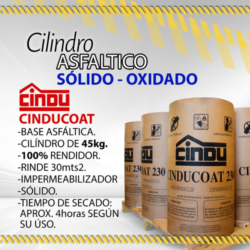 Cilindro Asfaltico Solido Cinducoat Oxidado 45kg / 09199