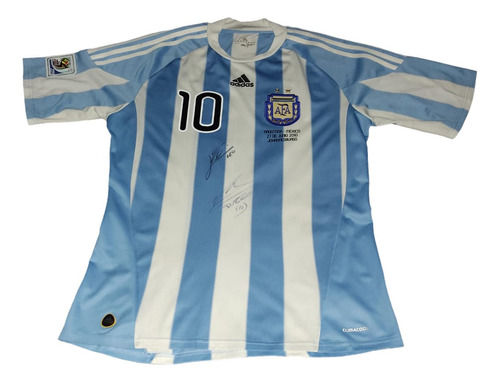 Jersey Argentina 2010 Firmada Diego Maradona Y Lionel Messi