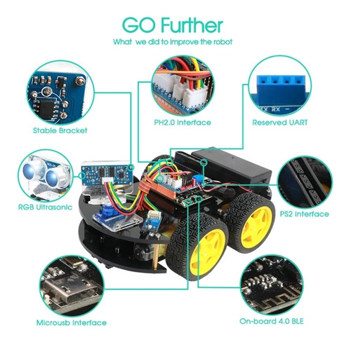 Robot Programable Arduino, Coche 4x4, Rc, 4wd, Bluetooth