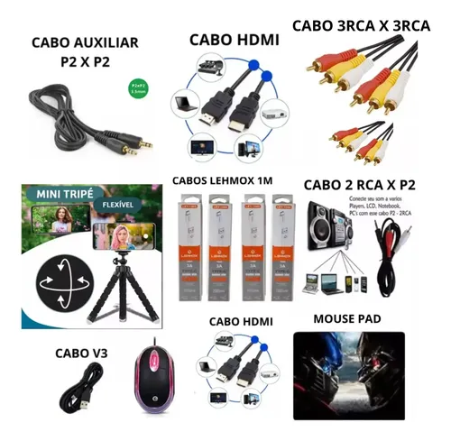 Kit 85 Acessórios P/ Celular,eletrônicos Atacado Loja