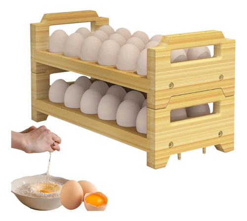 Huevera De Madera Apilable,huevera De Encimera
