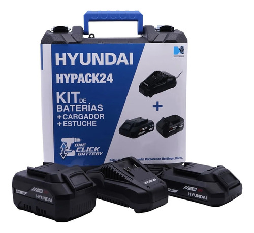 Kit 2 Baterias 2.0 Mah/4.0mah/ 1 Cargador Hyundai - Hypack24