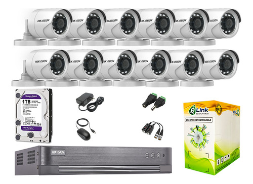 Cámaras Seguridad Exterior Kit 12 Hd 720p + Disco 1tb Wd P2p