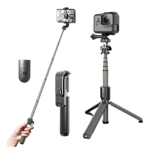 Palo Selfie Monopod Celular Gopro Bluetooth Aluminio Tripode