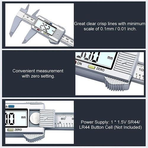 Vernier Calibrador Electrónico De Fibra De Carbono