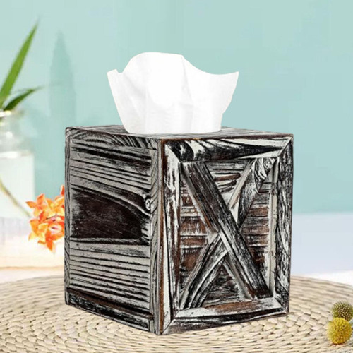 Caja De Pañuelos De Madera, Soporte Para Papel Facial,