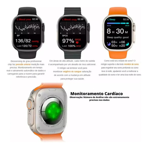 Relógio Smartwatch Hw Ultra Mini 2 Com 7 Pulseiras Chatgpt